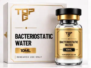 Bacteriostatic Water – TopG Pep research peptide vial and box