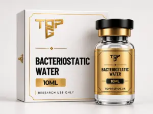 Bacteriostatic Water – TopG Pep research peptide vial and box