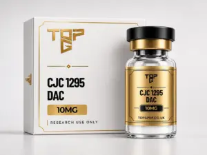CJC 1295 + DAC – TopG Pep research peptide vial and box