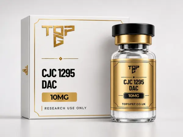 CJC 1295 + DAC – TopG Pep research peptide vial and box