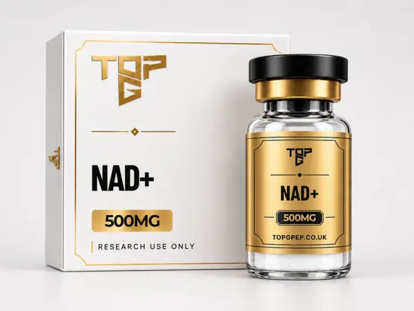 NAD+ – TopG Pep research peptide vial and box