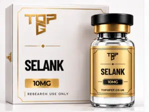 Selank Selank – TopG Pep research peptide vial and box